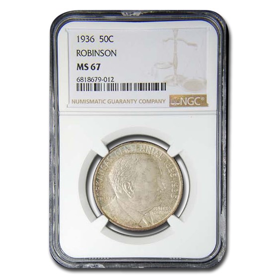 1936 Robinson-Arkansas Half Dollar MS-67+ NGC 1936 Robinson-Arkansas Half Dollar MS-67+ NGC