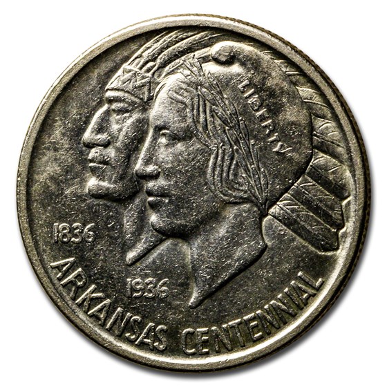 1936-S Arkansas Centennial Half Dollar Commemorative AU 1936-S Arkansas Centennial Half Dollar Commemorative AU