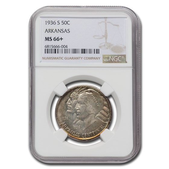 1936-S Arkansas Half Dollar MS-66+ NGC