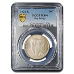 1936-S Bay Bridge Commemorative Half MS-66 PCGS