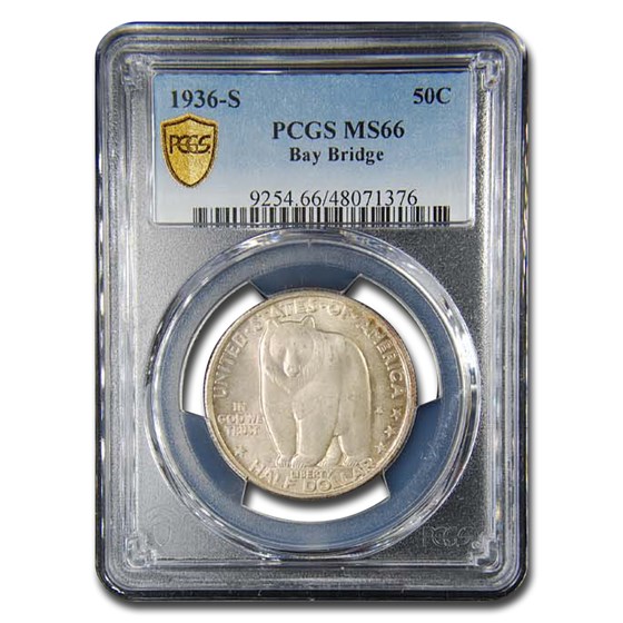 1936-S Bay Bridge Commemorative Half MS-66 PCGS 1936-S Bay Bridge Commemorative Half MS-66 PCGS