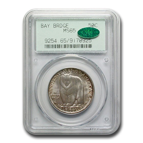 1936-S Bay Bridge Half Dollar MS-65 PCGS CAC 1936-S Bay Bridge Half Dollar MS-65 PCGS CAC