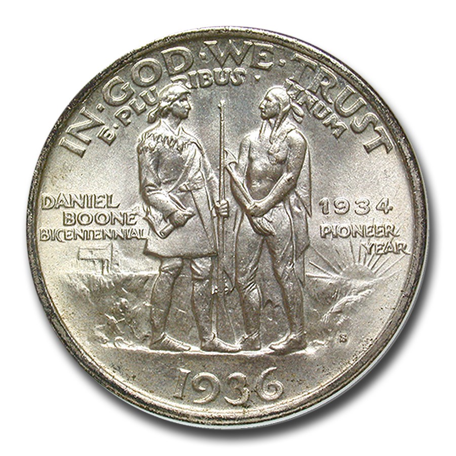 1936-S Boone Commemorative Half Dollar MS-66 NGC