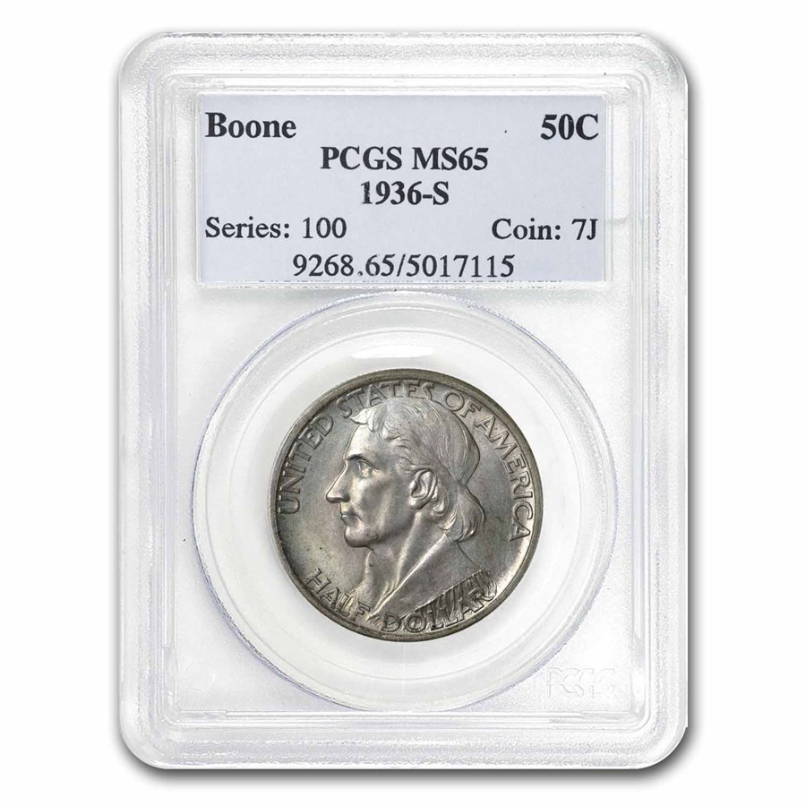 1936-S Boone Half Dollar MS-65 PCGS
