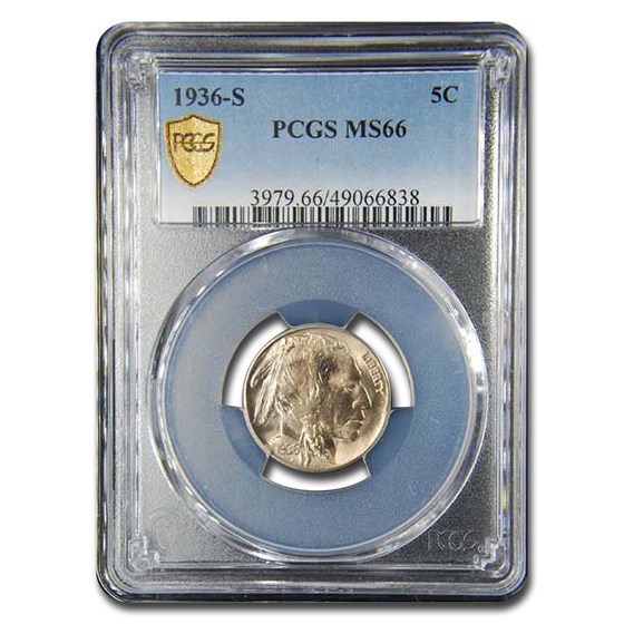 1936-S Buffalo Nickel MS-66 PCGS 1936-S Buffalo Nickel MS-66 PCGS