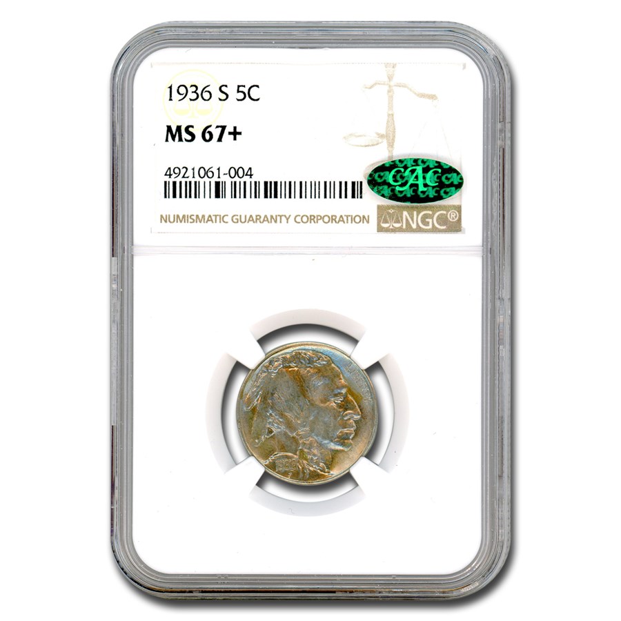 1936-S Buffalo Nickel MS-67+ NGC CAC