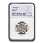 1936-S Buffalo Nickel MS-67 NGC