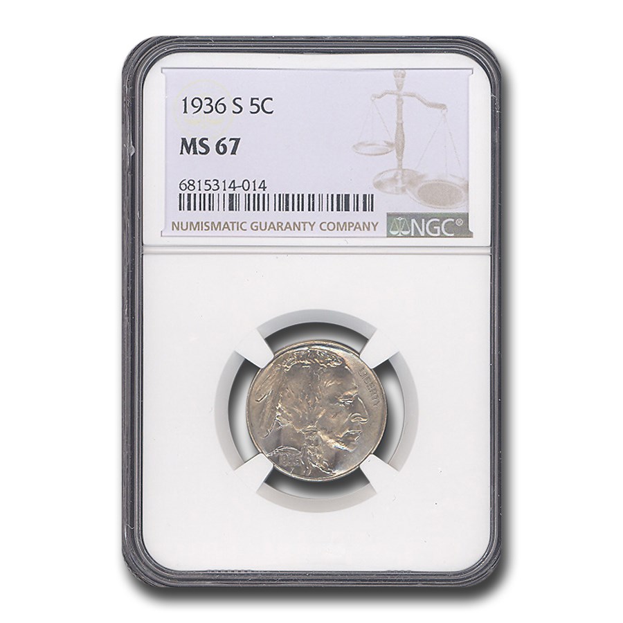 1936-S Buffalo Nickel MS-67 NGC
