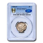 1936-S Buffalo Nickel MS-67+ PCGS CAC