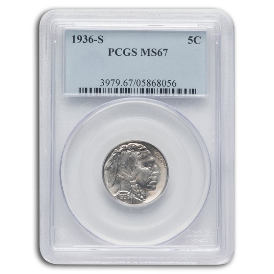 1936-S Buffalo Nickel MS-67 PCGS 1936-S Buffalo Nickel MS-67 PCGS