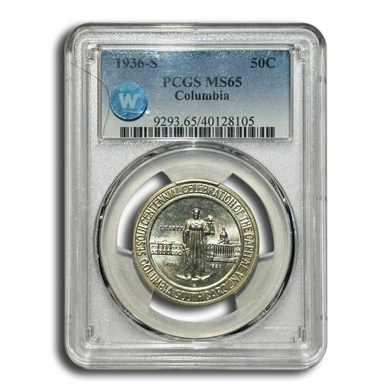 1936-S Columbia, S.C. Commemorative Half Dollar MS-65 PCGS 1936-S Columbia, S.C. Commemorative Half Dollar MS-65 PCGS