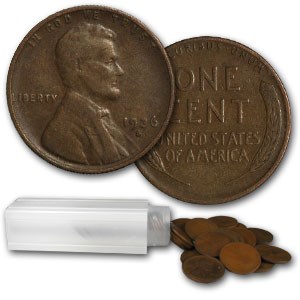 1936-S Lincoln Cent 50-Coin Roll Avg Circ 1936-S Lincoln Cent 50-Coin Roll Avg Circ