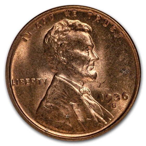 1936-S Lincoln Cent BU (Red/Brown) 1936-S Lincoln Cent BU (Red/Brown)