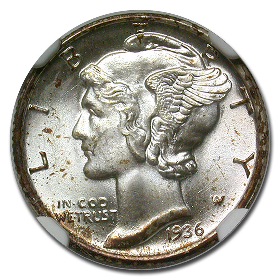 1936-S Mercury Dime MS-66 NGC (FB)