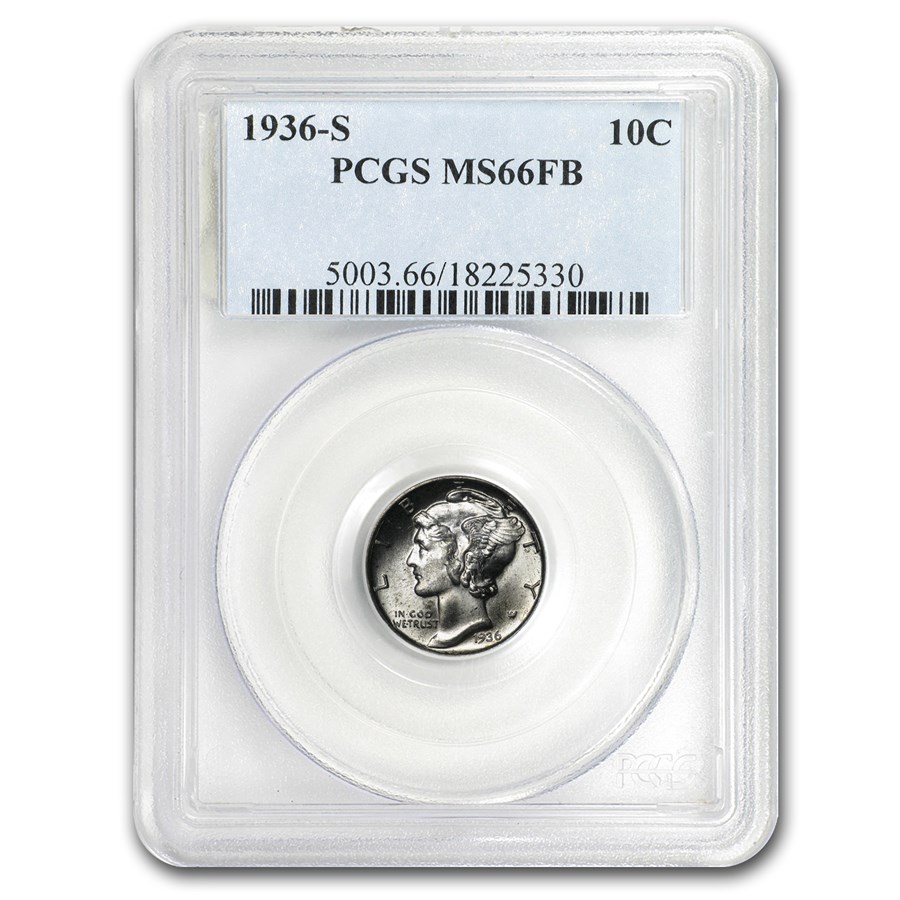 1936-S Mercury Dime MS-66 PCGS (FSB)