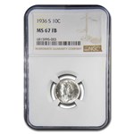 1936-S Mercury Dime MS-67 NGC (FB)