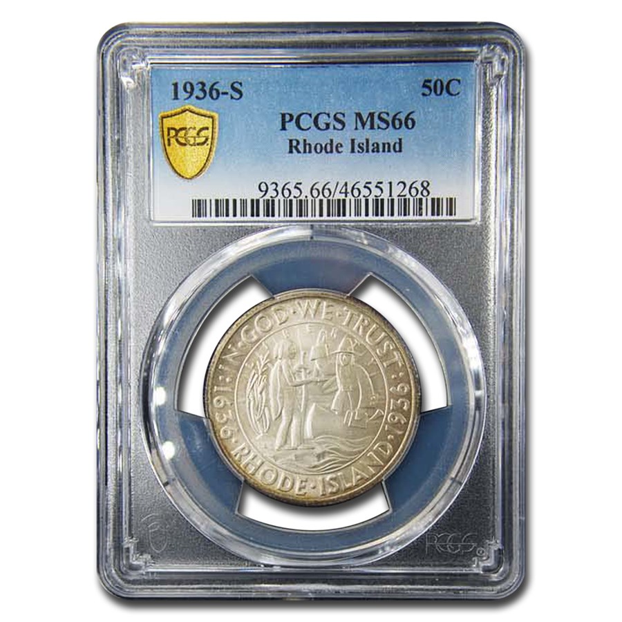1936-S Rhode Island Half Dollar MS-66 PCGS