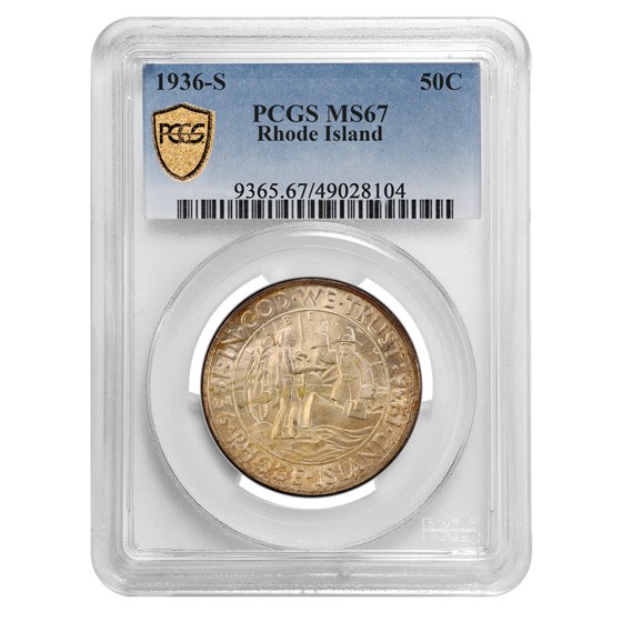 1936-S Rhode Island Half Dollar MS-67 PCGS 1936-S Rhode Island Half Dollar MS-67 PCGS
