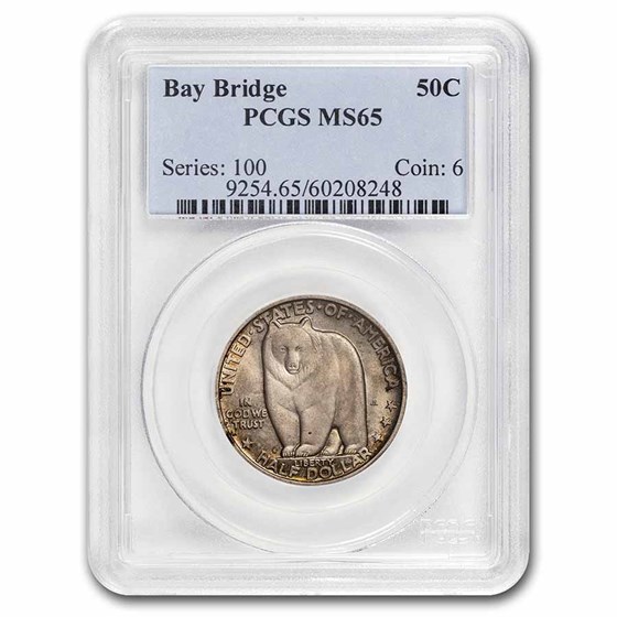 1936-S San Francisco Bay Bridge Half Dollar MS-65 PCGS 1936-S San Francisco Bay Bridge Half Dollar MS-65 PCGS