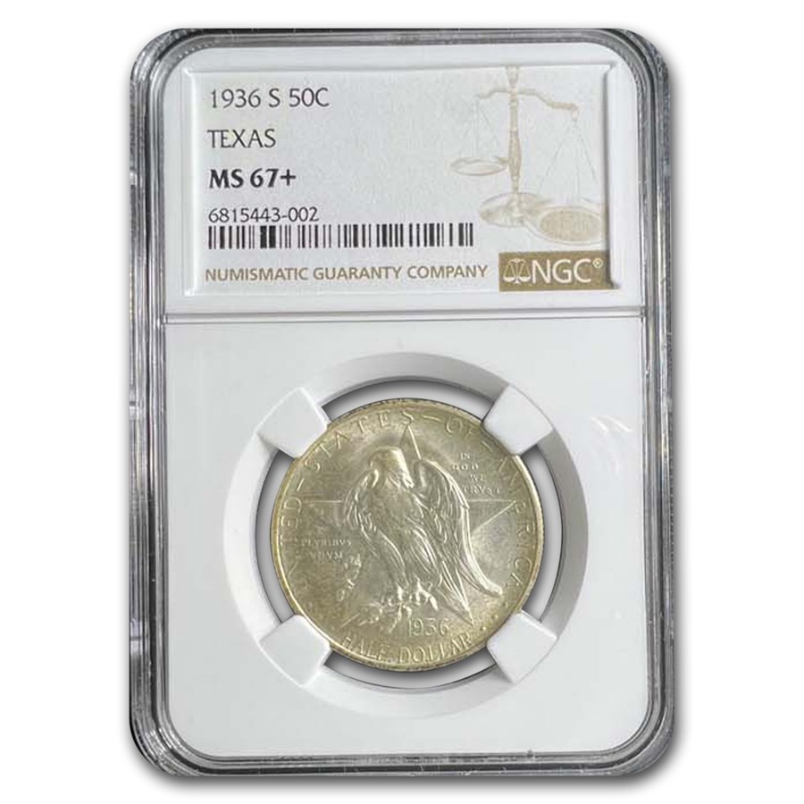 1936-S Texas Centennial Commemorative Half Dollar MS-67+ NGC