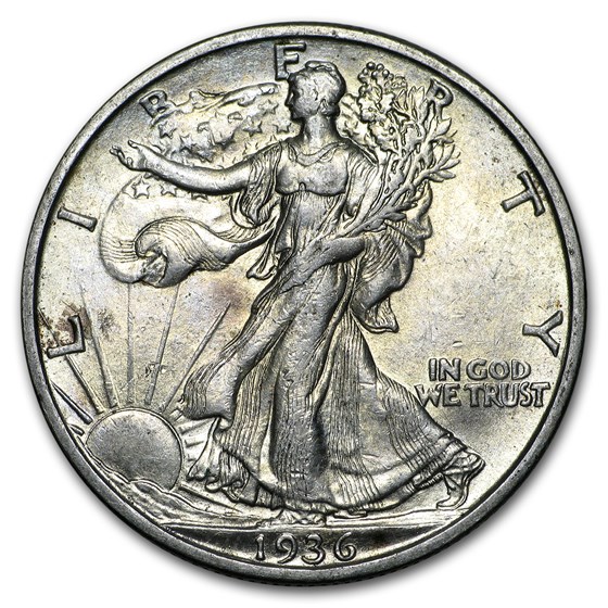 1936-S Walking Liberty Half Dollar AU 1936-S Walking Liberty Half Dollar AU
