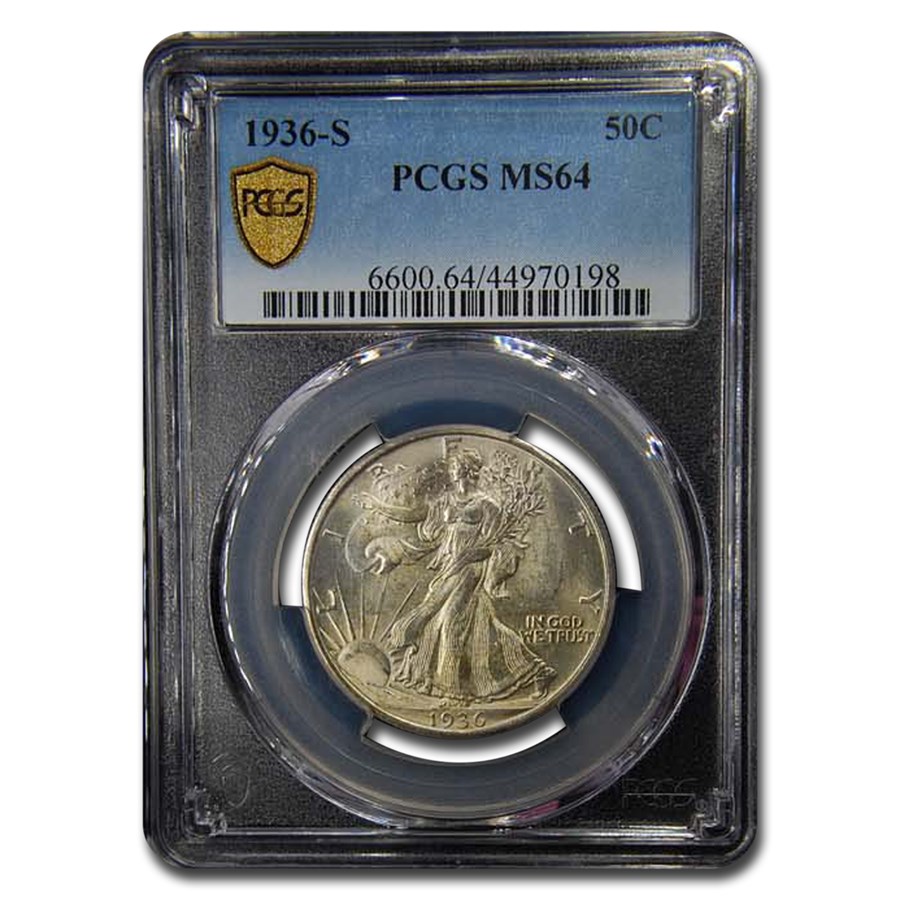 1936-S Walking Liberty Half Dollar MS-64 PCGS