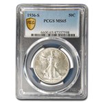 1936-S Walking Liberty Half Dollar MS-65 PCGS