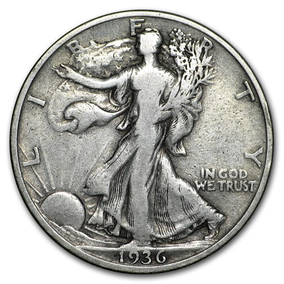 1936-S Walking Liberty Half Dollar VG/VF