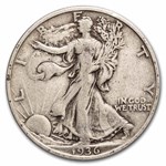 1936-S Walking Liberty Halves 20-Coin Roll Avg Circ