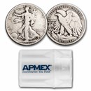 1936-S Walking Liberty Halves 20-Coin Roll Avg Circ