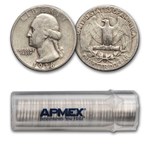 1936-S Washington Quarter 40-Coin Roll Avg Circ