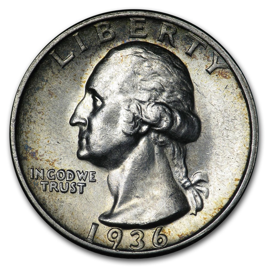 1936-S Washington Quarter AU