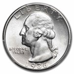 1936-S Washington Quarter MS-64 PCGS
