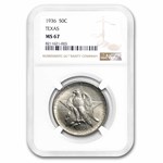 1936 Texas Centennial Commemorative Half Dollar MS-67 NGC