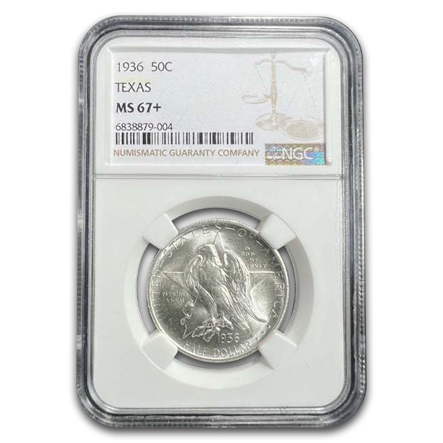 1936 Texas Centennial Commemorative Half Dollar MS-67+ NGC