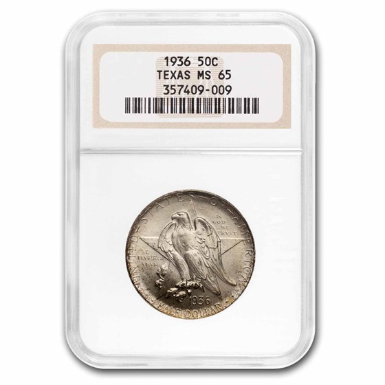 1936 Texas Centennial Half Dollar Commem MS-65 NGC 1936 Texas Centennial Half Dollar Commem MS-65 NGC