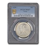 1936 Texas Independence Centennial Commemorative Half MS-67 PCGS