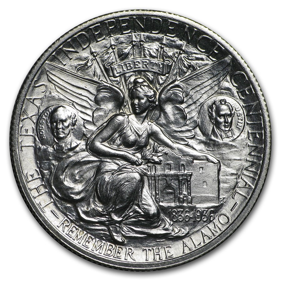 1936 Texas Independence Centennial Half BU