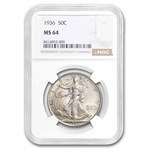 1936 Walking Liberty Half Dollar MS-64 NGC
