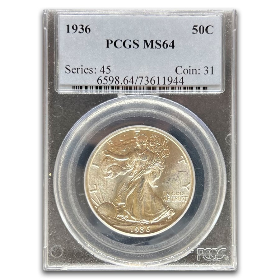 1936 Walking Liberty Half Dollar MS-64 PCGS