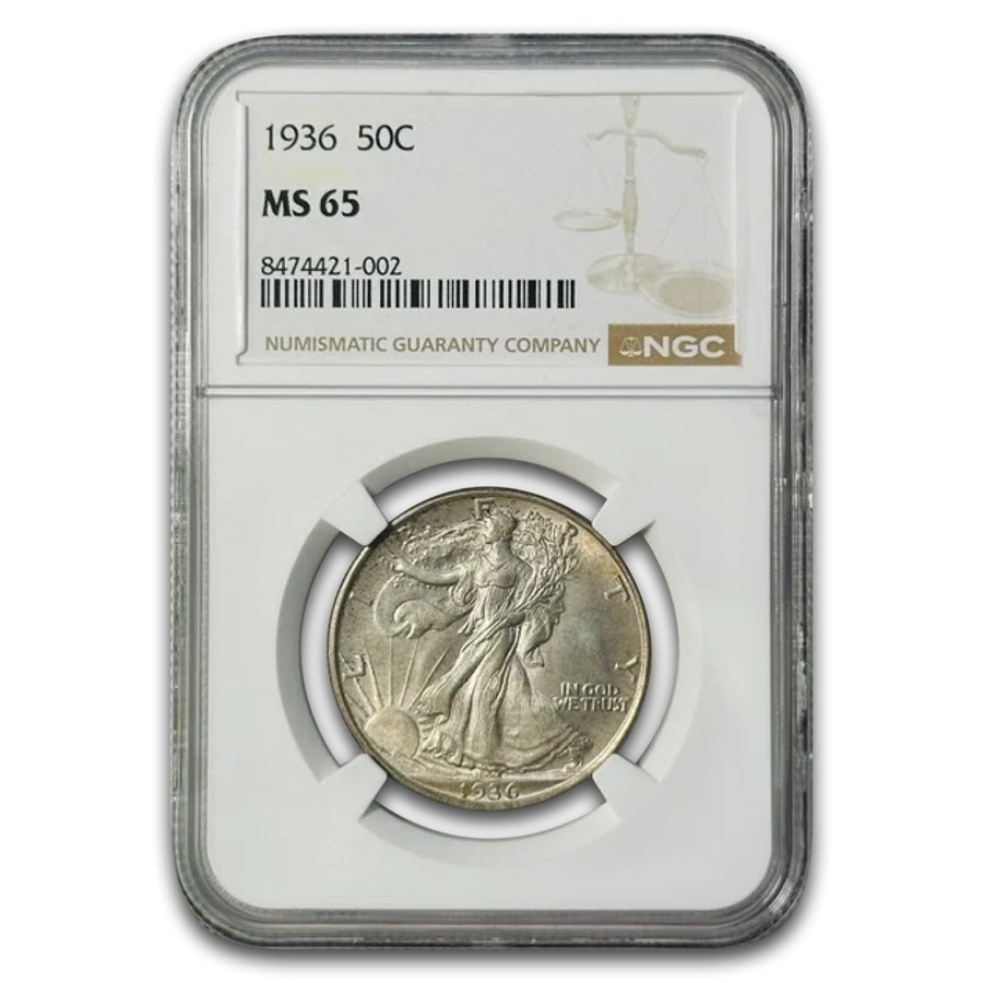 1936 Walking Liberty Half Dollar MS-65 NGC (Toned)