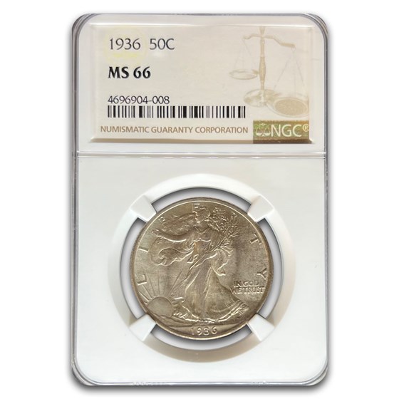 1936 Walking Liberty Half Dollar MS-66 NGC