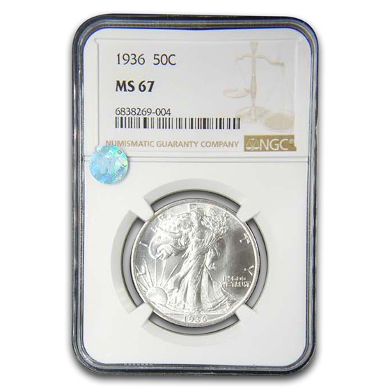 1936 Walking Liberty Half Dollar MS-67 NGC