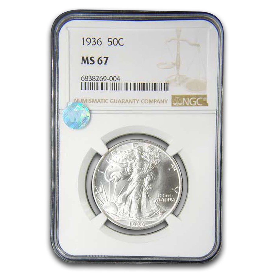 1936 Walking Liberty Half Dollar MS-67 NGC