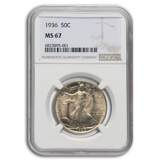 1936 Walking Liberty Half Dollar MS-67 NGC 1936 Walking Liberty Half Dollar MS-67 NGC