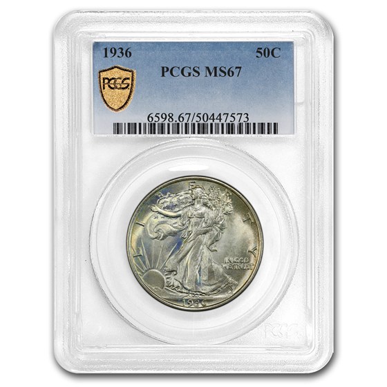 1936 Walking Liberty Half Dollar MS-67 PCGS 1936 Walking Liberty Half Dollar MS-67 PCGS