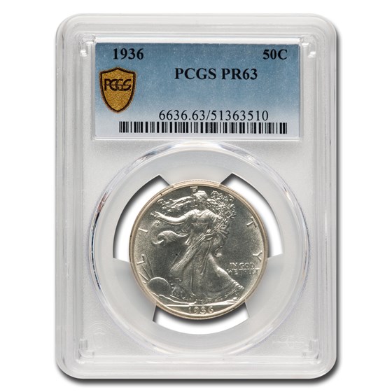 1936 Walking Liberty Half Dollar PR-63 PCGS 1936 Walking Liberty Half Dollar PR-63 PCGS