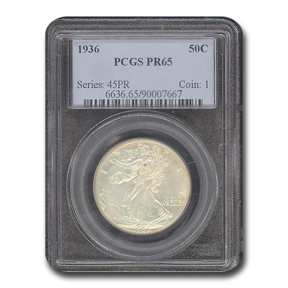 1936 Walking Liberty Half Dollar PR-65 PCGS 1936 Walking Liberty Half Dollar PR-65 PCGS