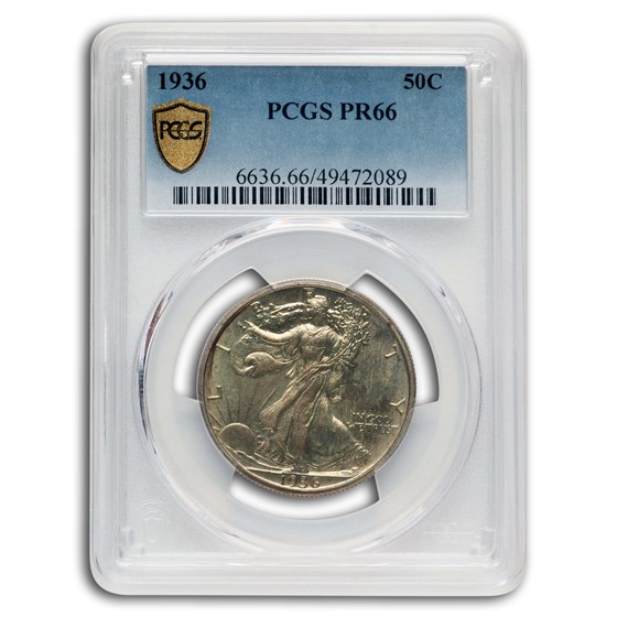 1936 Walking Liberty Half Dollar PR-66 PCGS 1936 Walking Liberty Half Dollar PR-66 PCGS