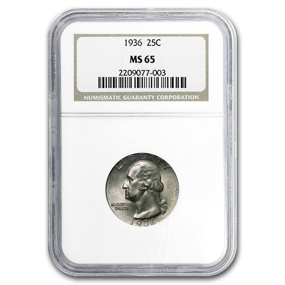 1936 Washington Quarter MS-65 NGC 1936 Washington Quarter MS-65 NGC